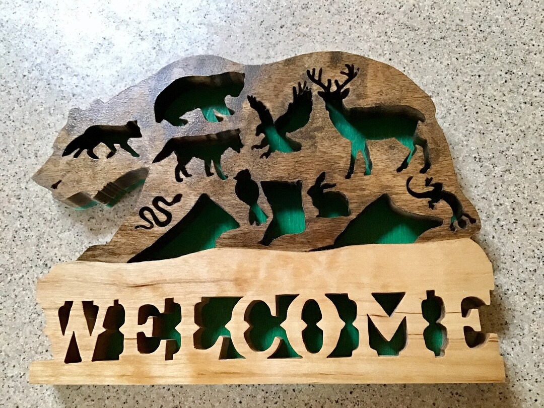 Bear, welcome sign, fox, wolf, reindeer, eagle, rabbit, bird, snake ...