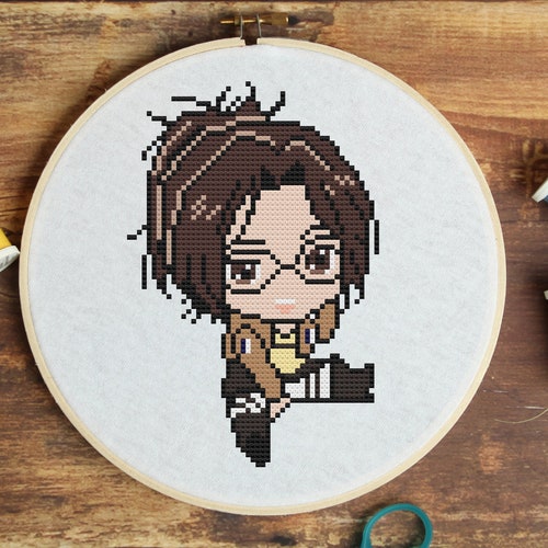Mikasa Anime Cross Stitch Pattern Etsy