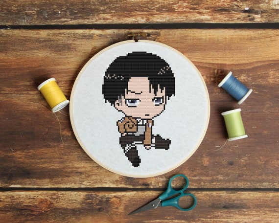 Levi Anime Cross Stitch Pattern Etsy
