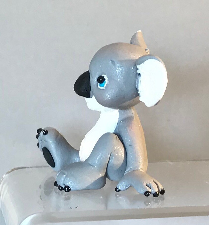 Koala Polymer Clay Australian Animal Figurine Miniature Etsy