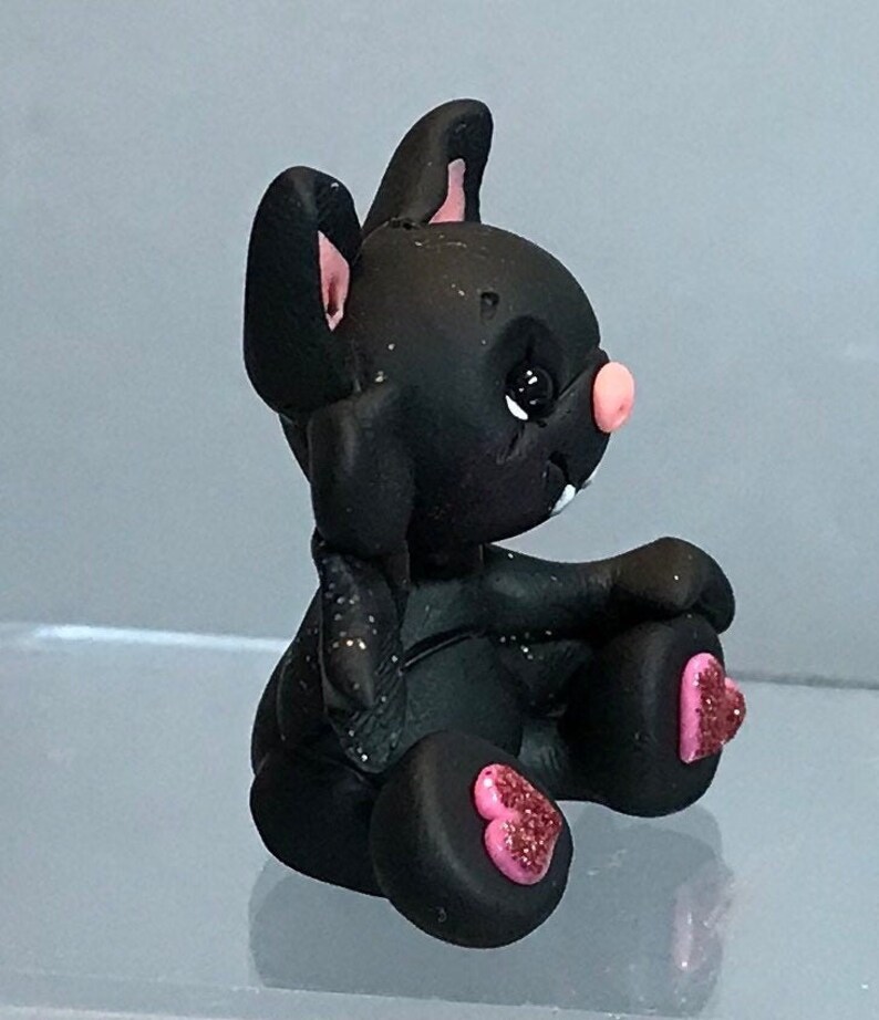 Bat Whimsical Polymer Clay Bat Figurine Sculpted Clay Etsy