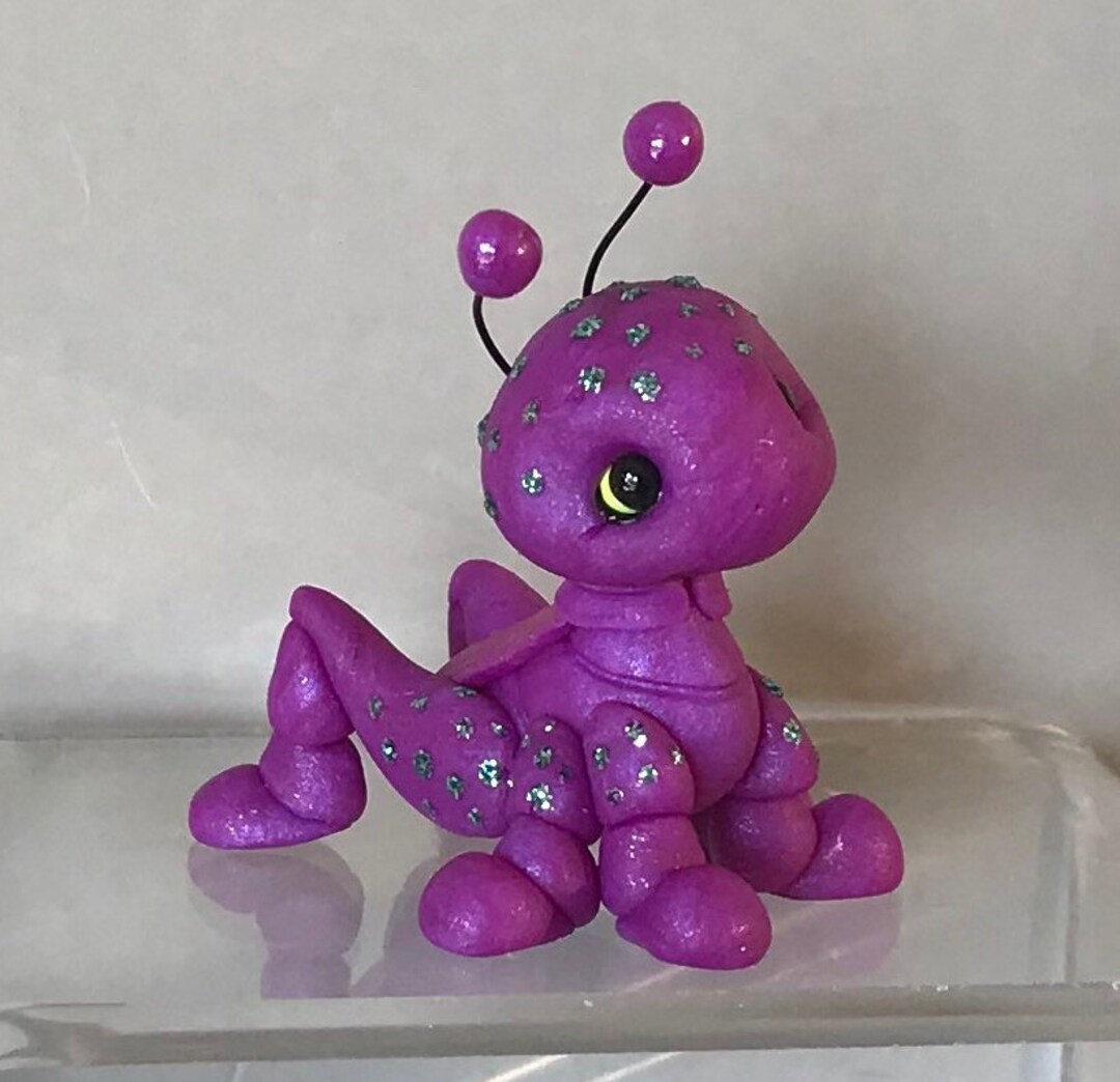 Grasshopper - Polymer Clay Insect Figurine - Sculpted Bug Figure ...