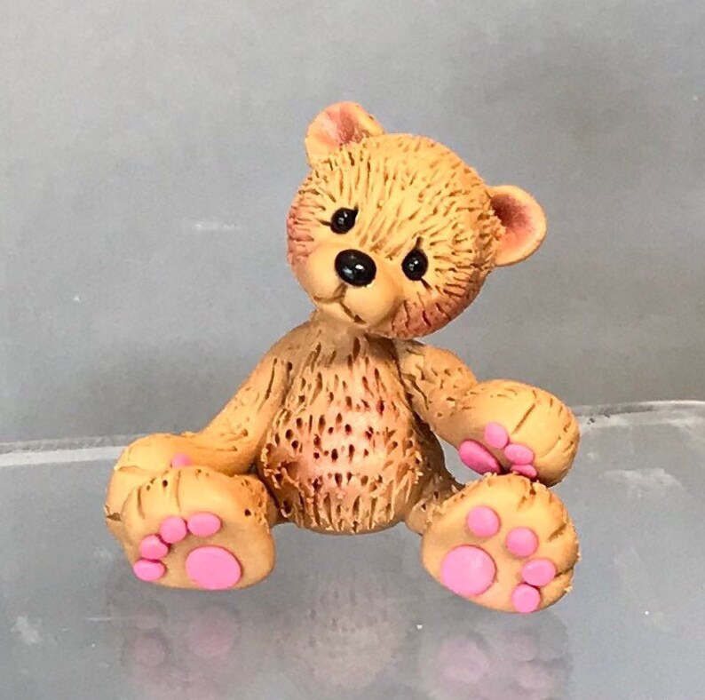 Ours Ours en peluche Figurine miniature en argile polymère Etsy