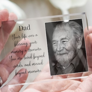 Dad Memorial Frame | Sympathy Gift Loss Of Father | Loss Of Dad Frame