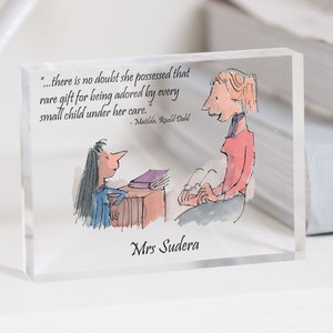 Matilda Quote Nursery Teacher Gift | Preschool Personalized Teacher Gift Idea