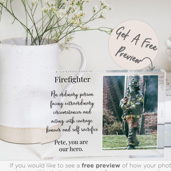 Custom Firefighter Gift For Him, Retirement Gift For Fireman, Wedding Gift For Firefighter, Retired Firefighter Gift