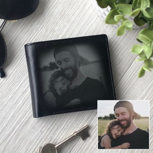 Genuine Leather Photo Wallet, Photo Wallet, Custom Wallet, Custom, Photo Wallet, Photo Engraved Wallet