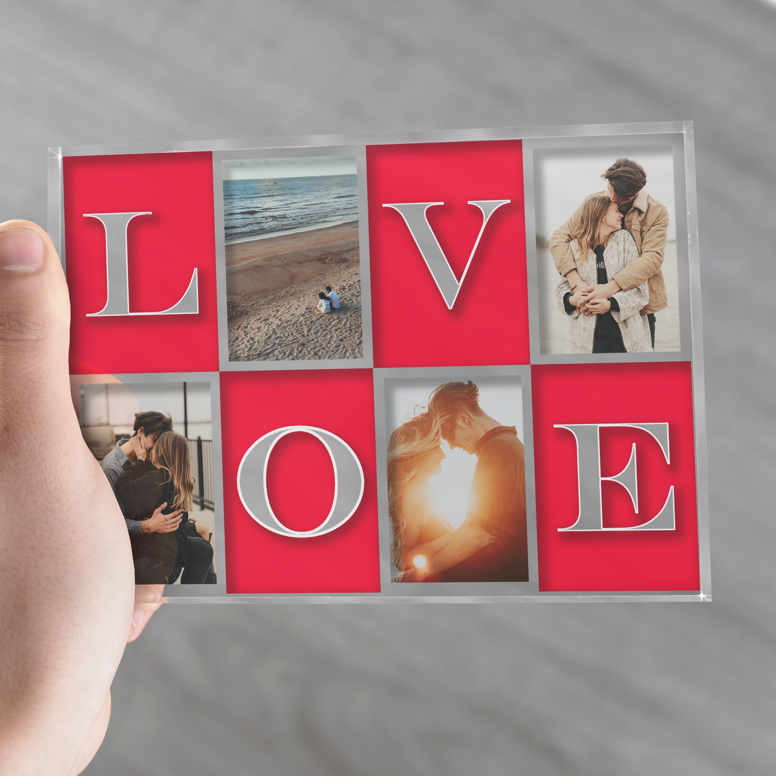 Personalized Multi Photo Frame Love Collage Picture Frame Etsy