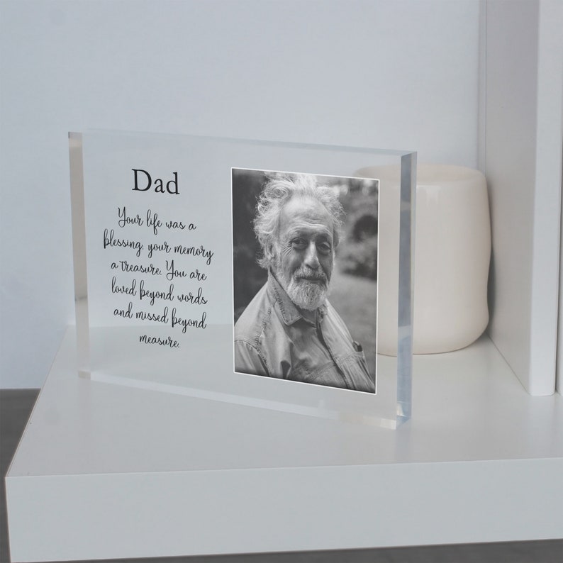 Dad Memorial Frame Sympathy Gift Loss Of Father Loss Of Etsy