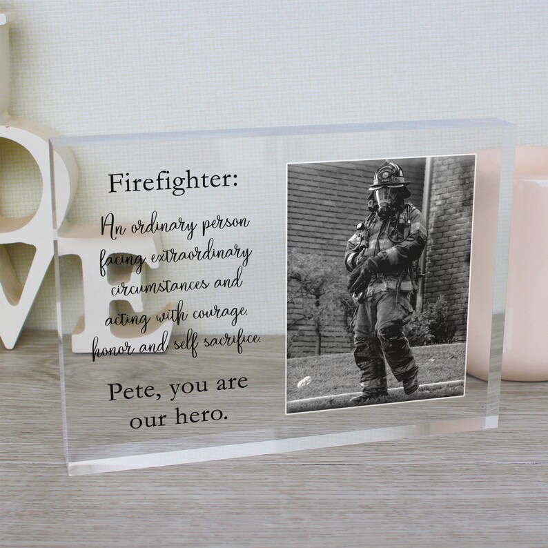 Custom Firefighter Gift For Him Retirement Gift For Fireman Etsy