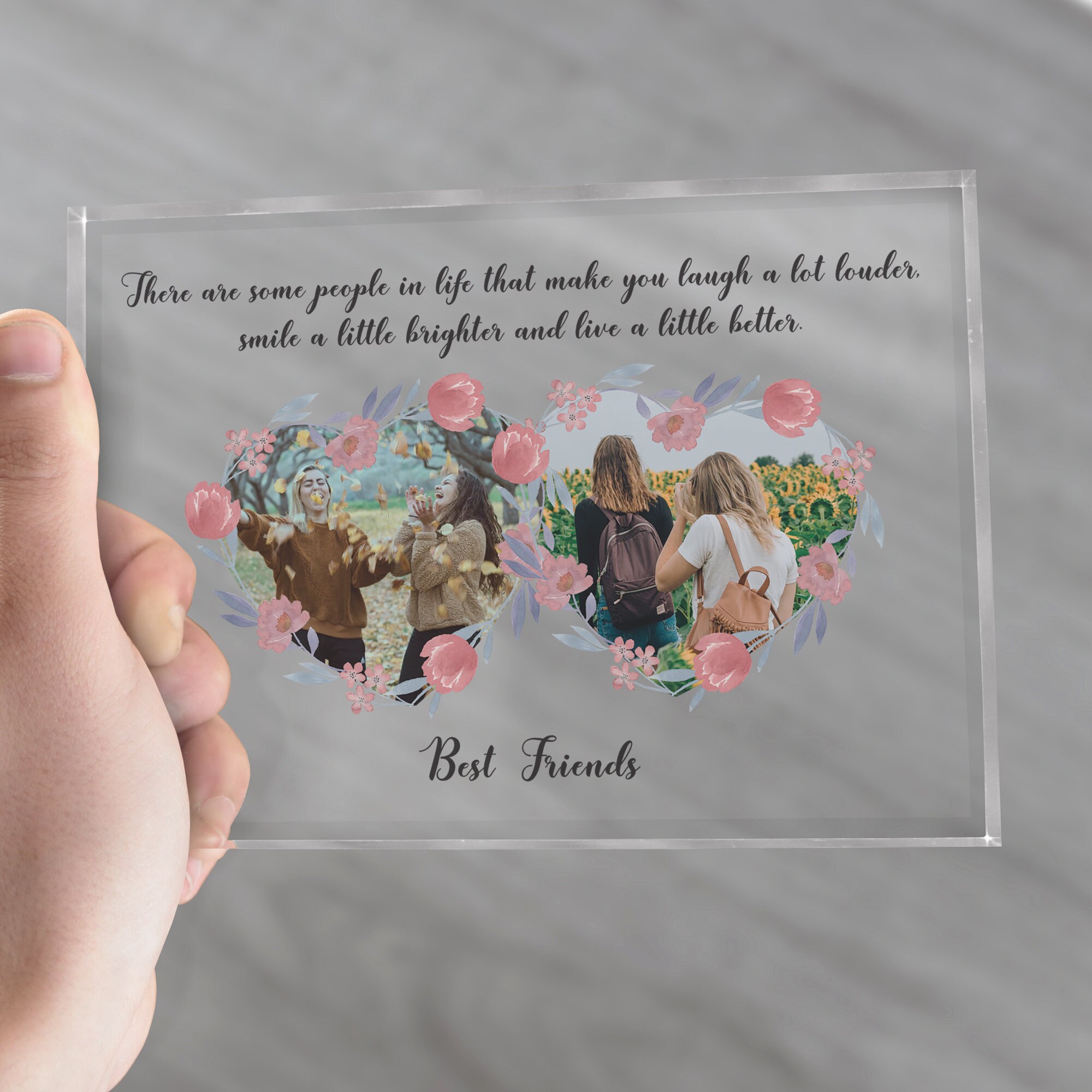 Custom Photo Frame Unique Birthday Gift Best Friend Gift Etsy