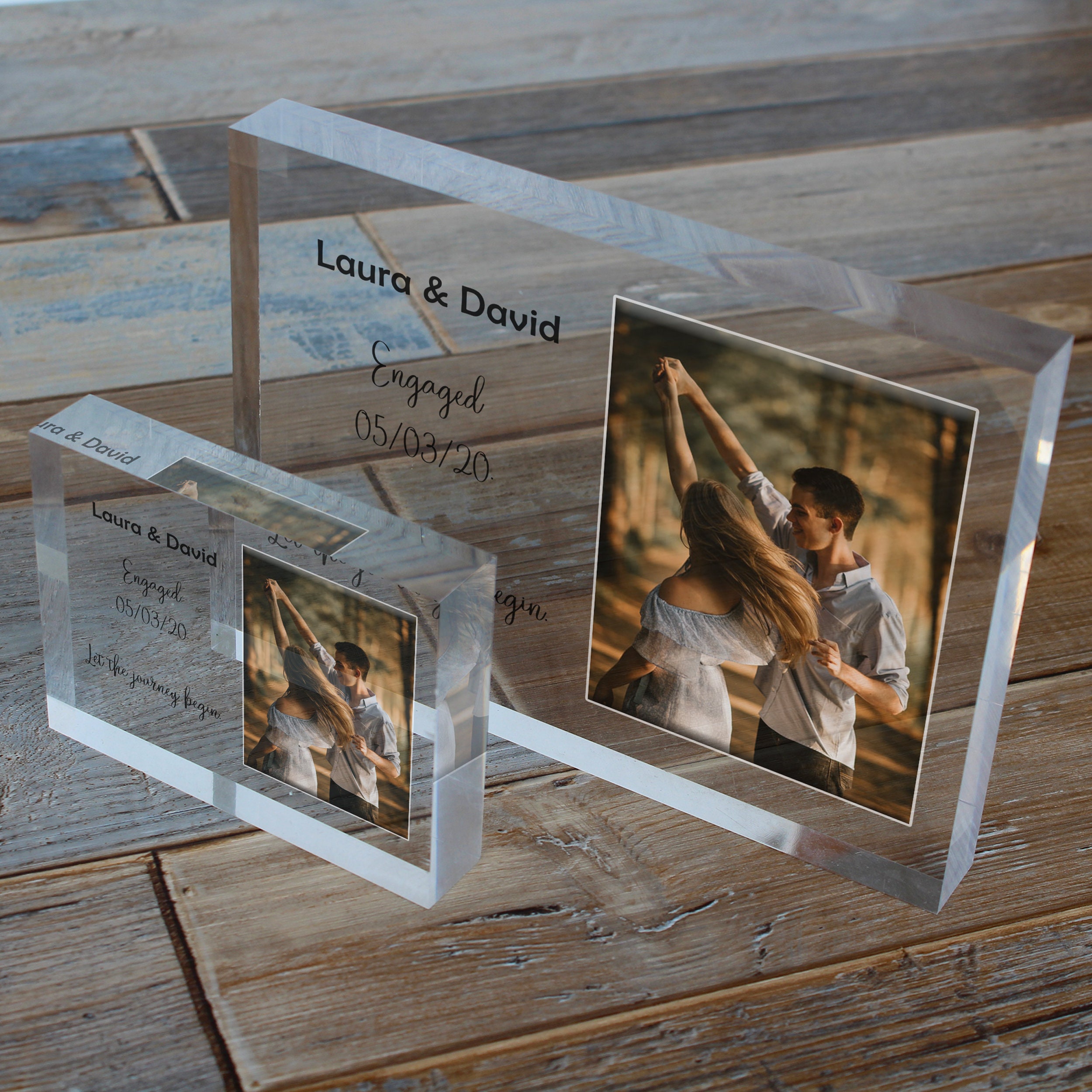 Custom Engagement Picture Frame Engagement Present Proposal Etsy