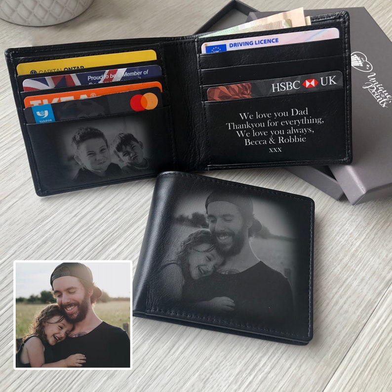 Personalized Wallet, Photo Wallet, Custom Wallet, Custom, Photo Wallet, Photo Engraved Wallet 