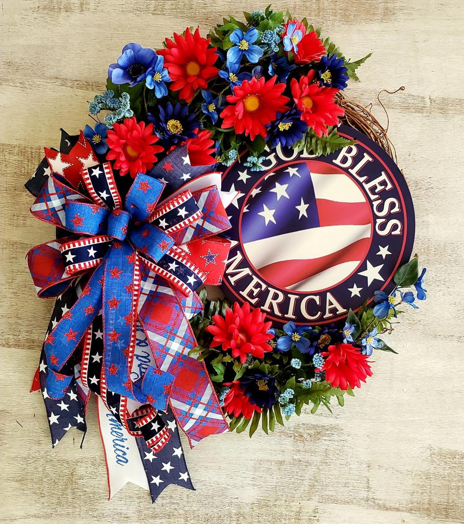 Independence Day Grapevine 4th of July Apartment Decor Etsy