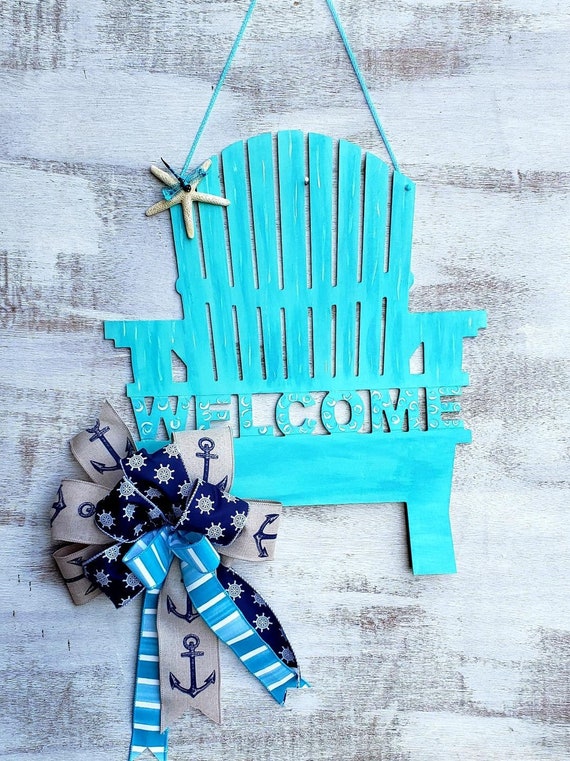 Beach Life Door Hanger Screen Door Beach Decor Whimsical Etsy