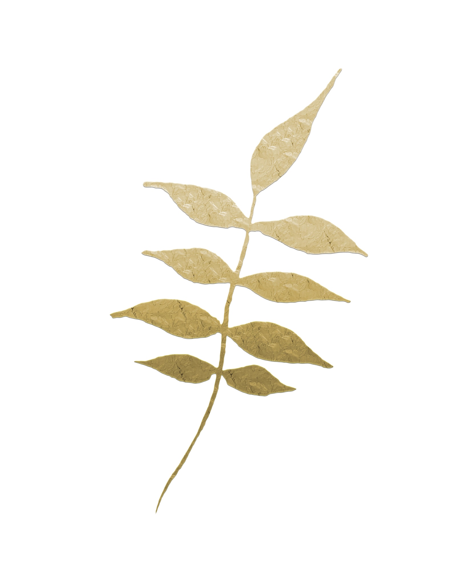 Set of 3 Gold Botanical Prints Gold Leaf Prints Plant Etsy