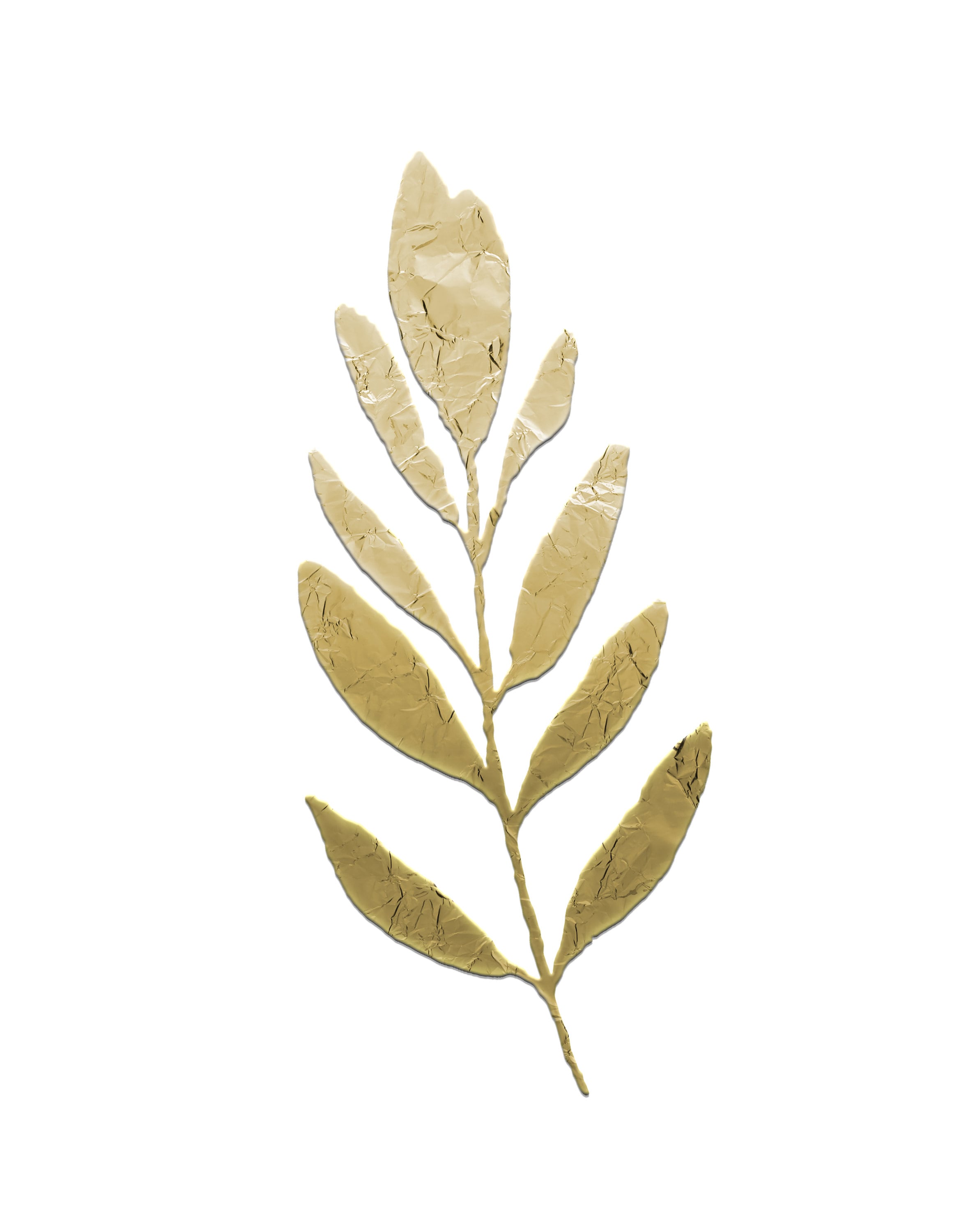 Gold Leaf Prints Set of 3 Prints Plant Art Prints Gold Wall Etsy