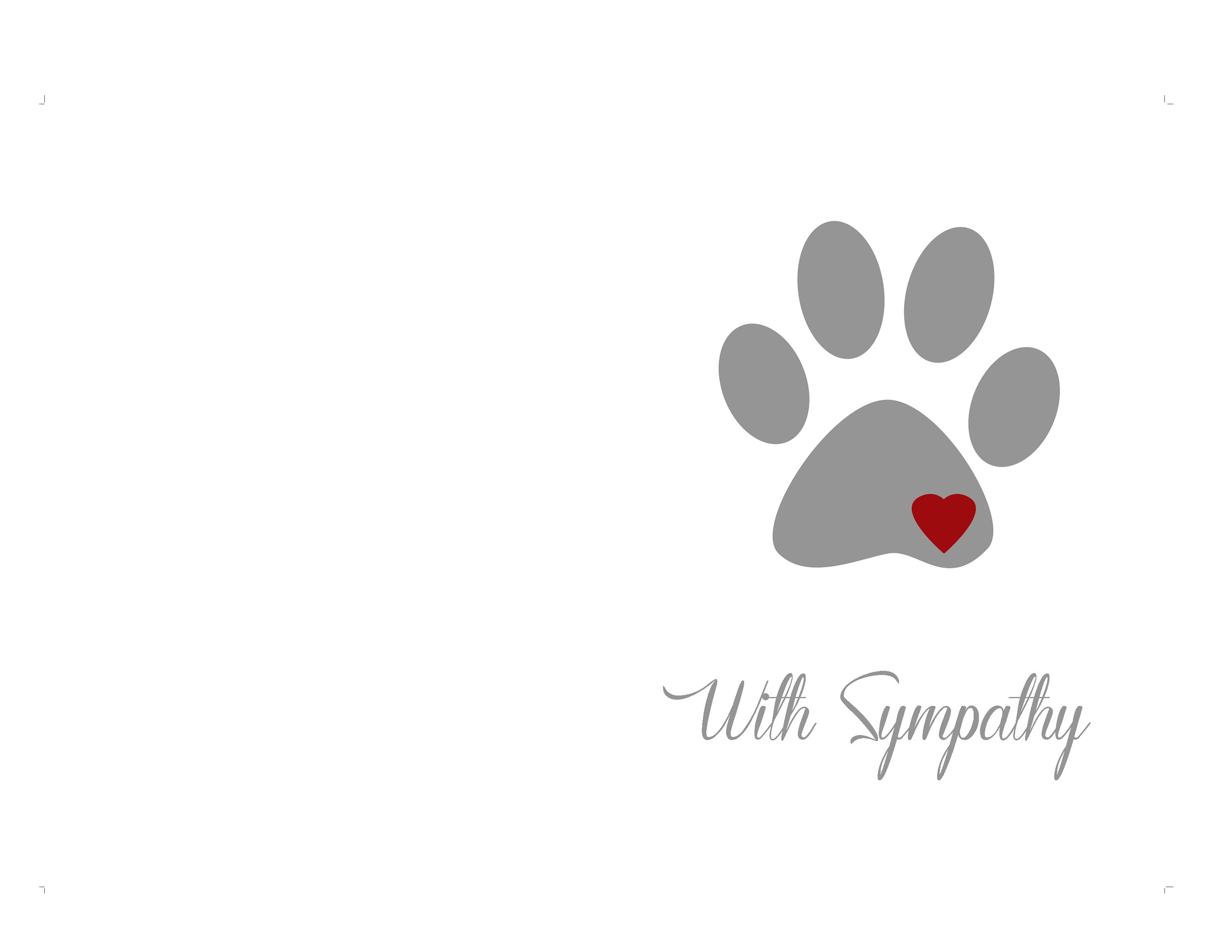 Pet Loss Sympathy Card for Dog or Cat Owner Printable - Etsy
