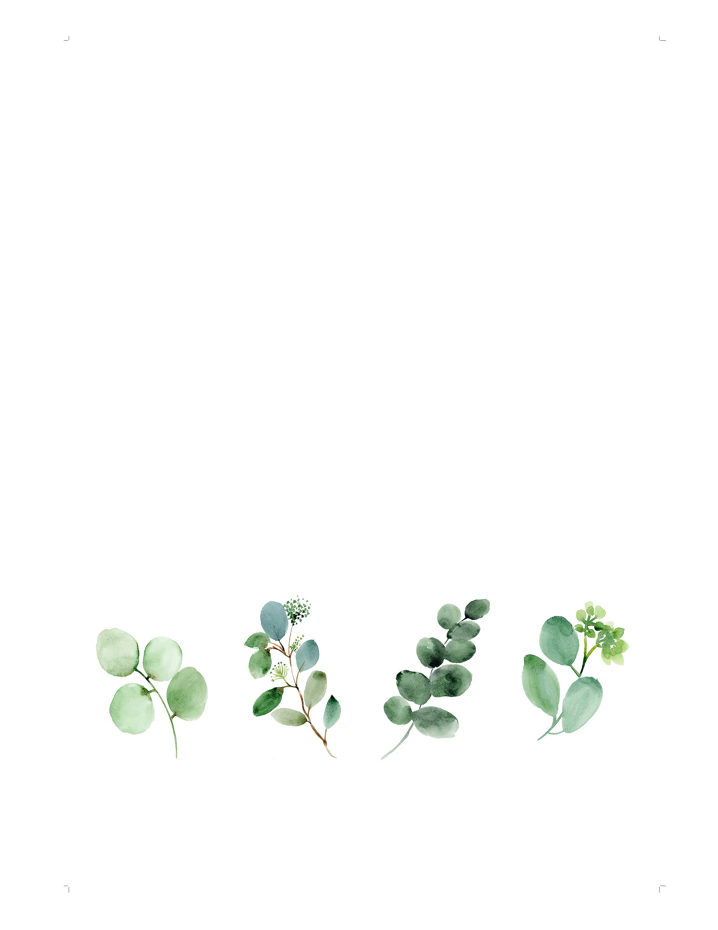 Eucalyptus Paper Template Free Printable