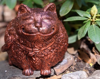 Fat Cat Garden Statue | Bronze-Look Statue | Home Decor | Garden Decor | Other Colors Available