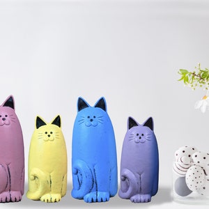 Cat Garden Statues | New Spring Colors | Available in Sets of Two | Get All Four for Less | Exterior Home Decor