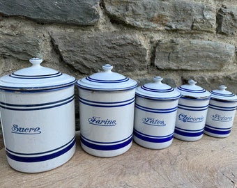 Enamel Spice canisters