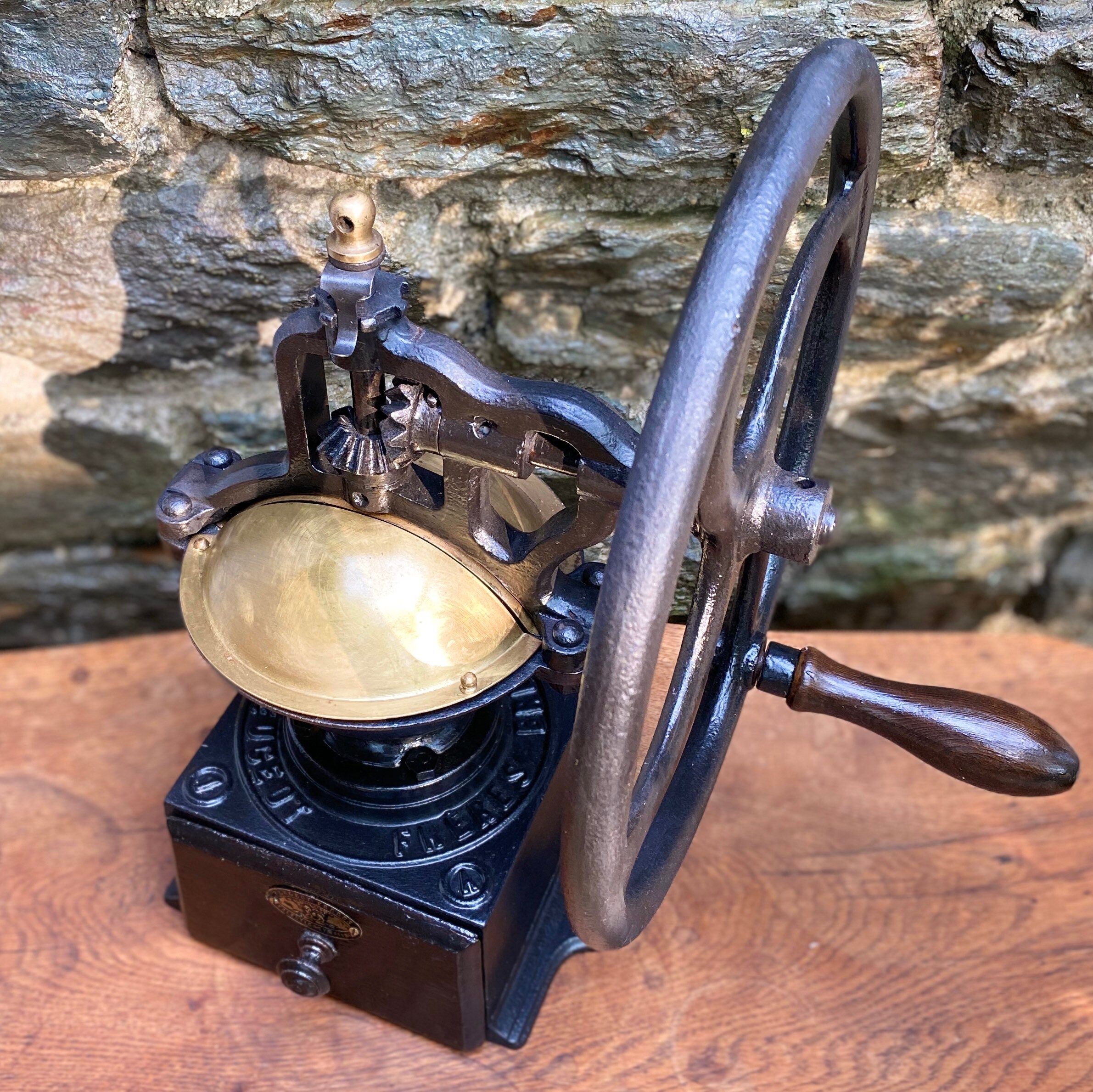 Large French Coffee Grinder Peugeot Rare A1