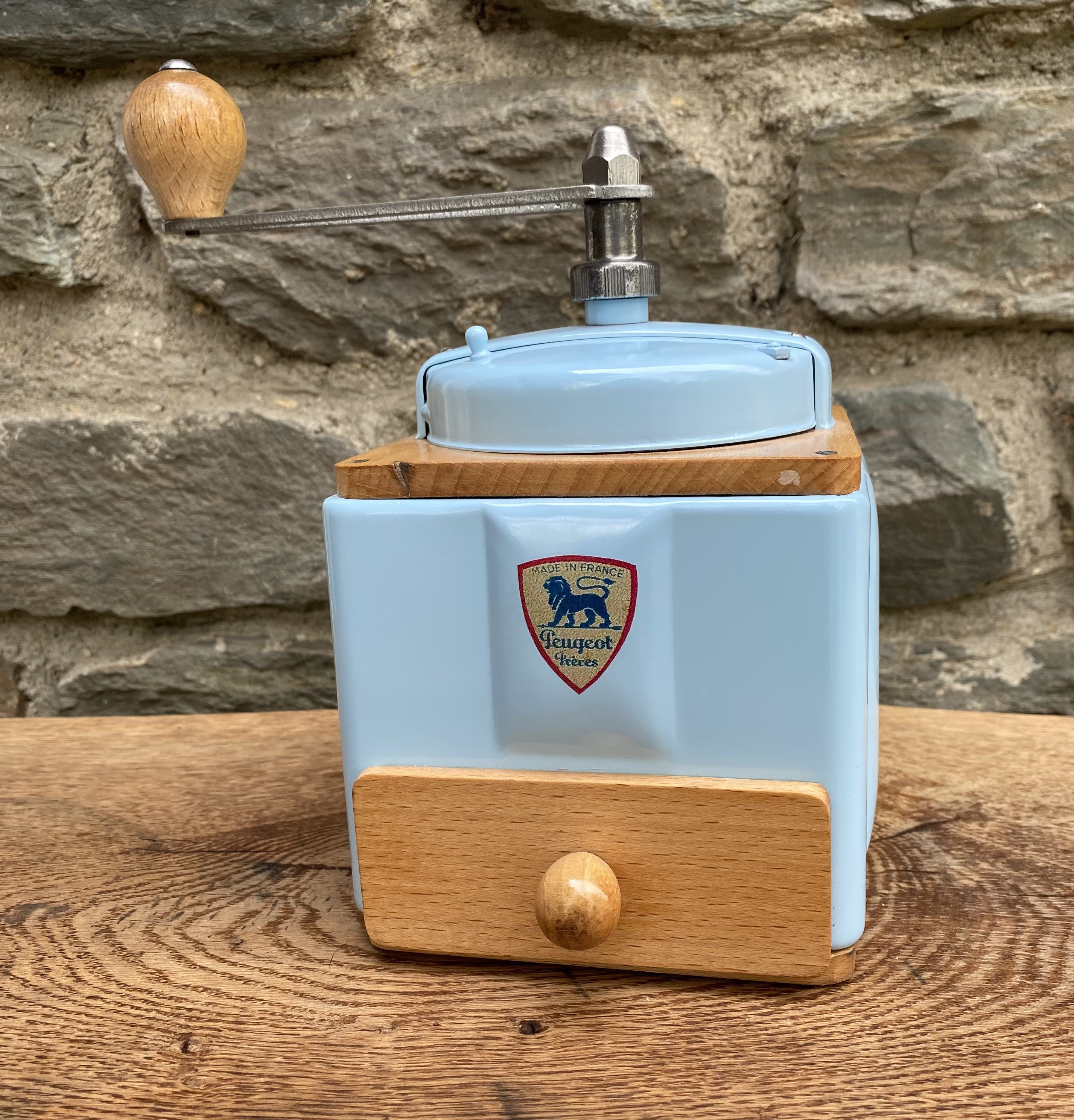 Blue Peugeot Coffee Grinder 1950's