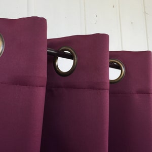 Darkening curtains, Burgundy Blackout curtains. Nersery window panels. Grommet panels.
