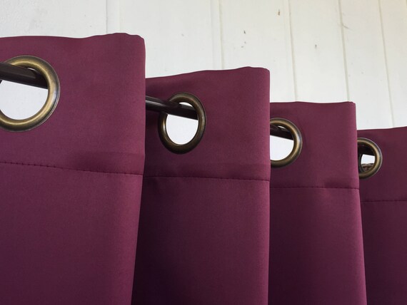 Blackout Curtains For Bedroom Burgundy Custom Made Curtain Panels Grommet Bronze Darkening Blackout Window Drapes Heavy Weight Set Of 2