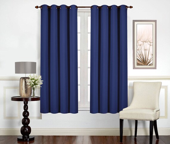 Navy Blue Custom Made Curtains Darkening Room Panels Grommet Navy Blue Custom Made Curtains, Navy Blue Window Curtains