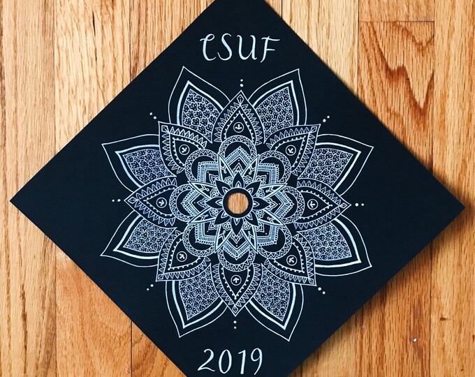 Custom Graduation Mandala Cap, Class of 2022/2023, original Handpainted ...