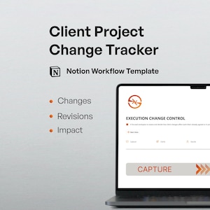 Client Change Tracker Notion Template, Project Revision & Change Request Log for Freelancers