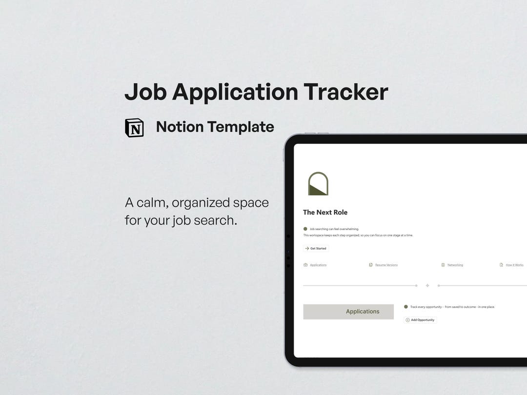 Notion Job Application Tracker | Job Search Organizer & Interview ...