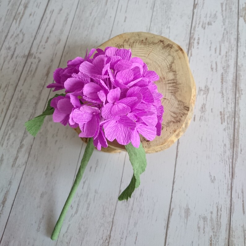 Paper Hydrangea Bunch Flower Stem Fake Flower Arrangement for Etsy