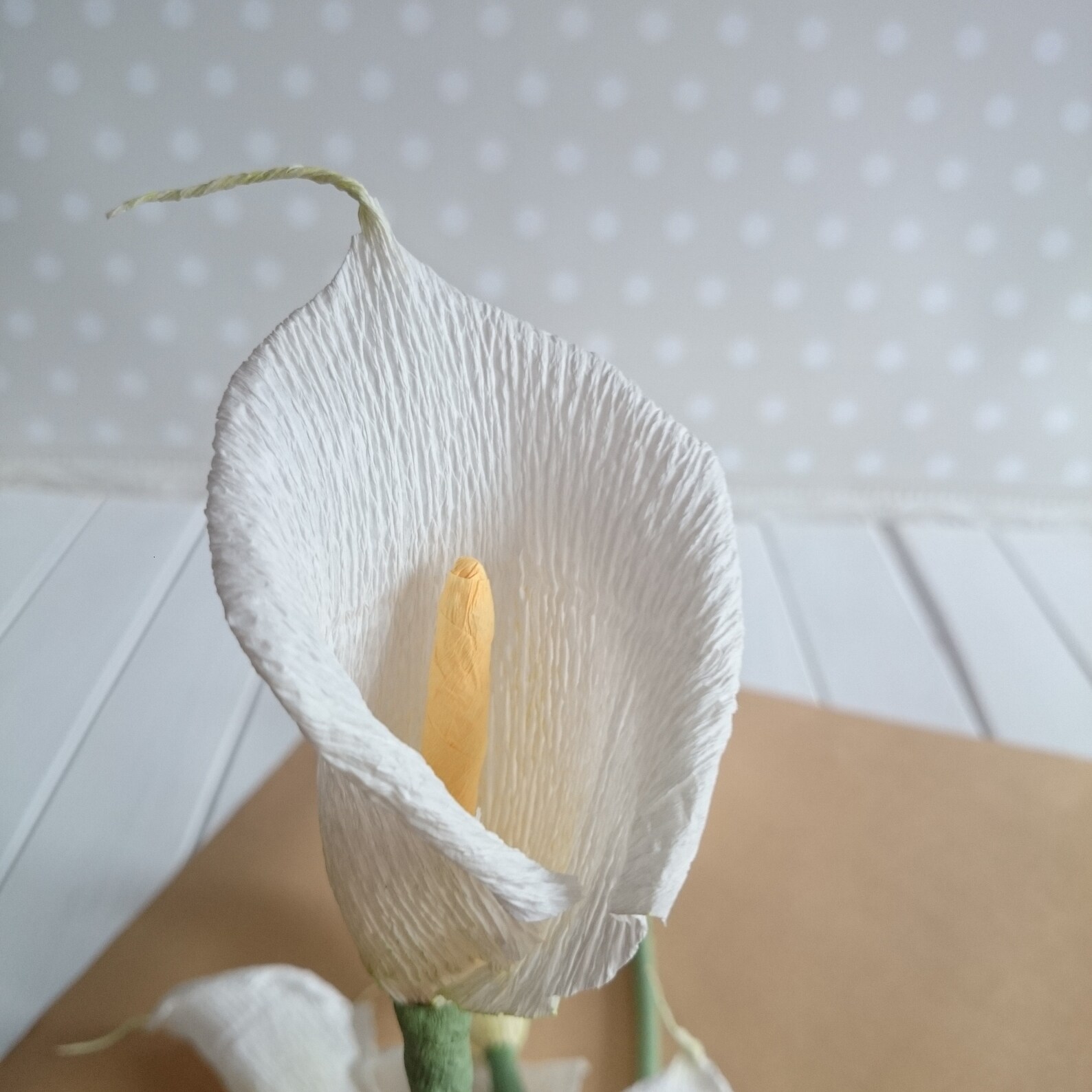 White Paper Calla Lily Set Paper Anniversary Crepe Paper Etsy