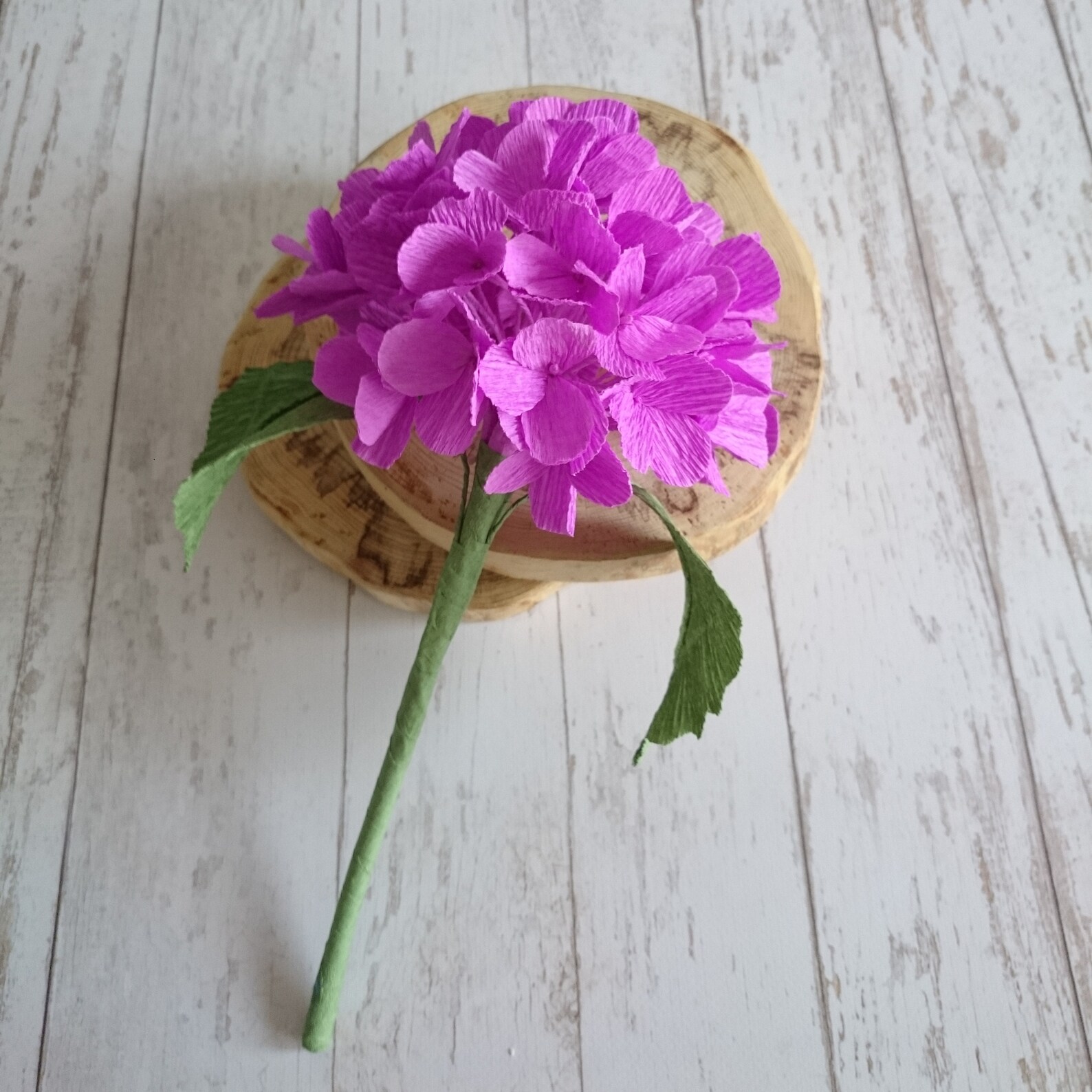Paper Hydrangea Bunch Flower Stem Fake Flower Arrangement for Etsy