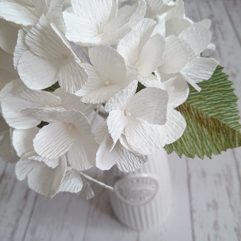 Crepe Paper Hydrangea Wedding Paper Flower Bouquet Home Decor Etsy