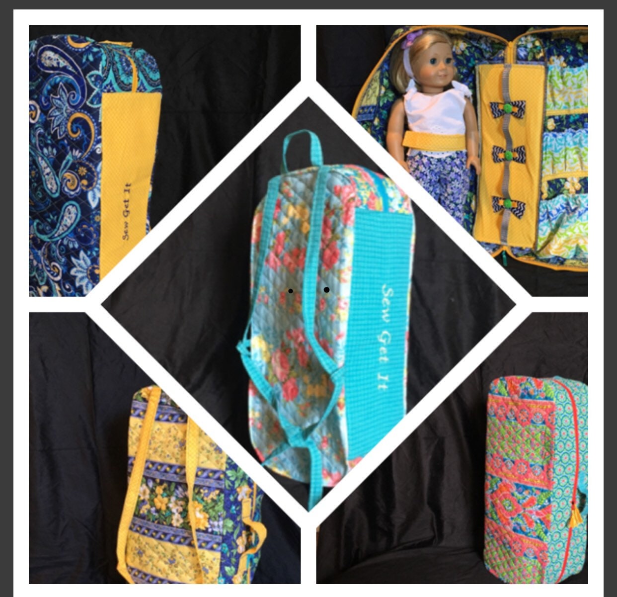 Made to order custom 18 Doll Carrying Case/Backpack fits Etsy