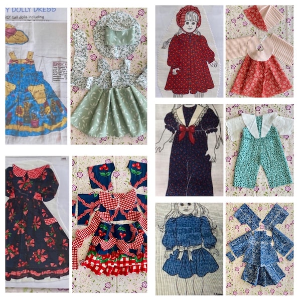 Vintage Inspirierte 18" Puppenkleidung, Vorgeschnittene Nähprojekte - Sew Get It es Replizierte Designs sind jetzt für Sie verfügbar, um sich selbst zu nähen!