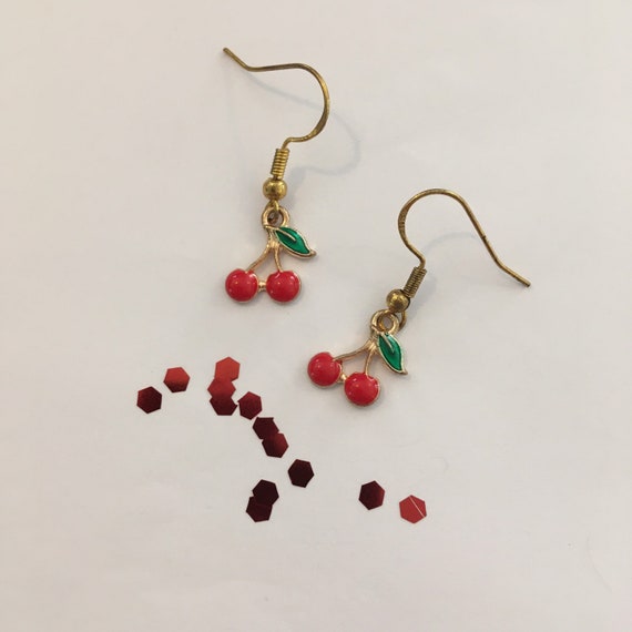 Cherry Earrings Etsy