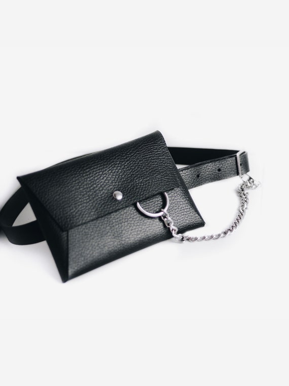 black belt bag leather