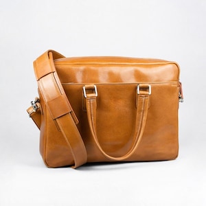 Porte-documents en cuir, sac messager en cuir, sac en cuir tanné végétal, sac pour ordinateur portable en cuir, porte-documents marron cognac, meilleur cadeau, sac de bureau, sac pour homme