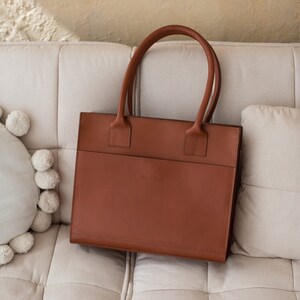 Brown leather shoulder bag | Brown leather handbag | Leather tote bag | Christmas gift | Leather messenger bag | Brown travel bag