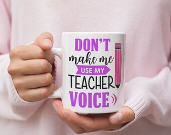 Teacher Facts, Teacher Mug, Gift for Teachers, Best Teacher Ever, Live Love Teach, Teacher Voice, Coffee Teach Repeat