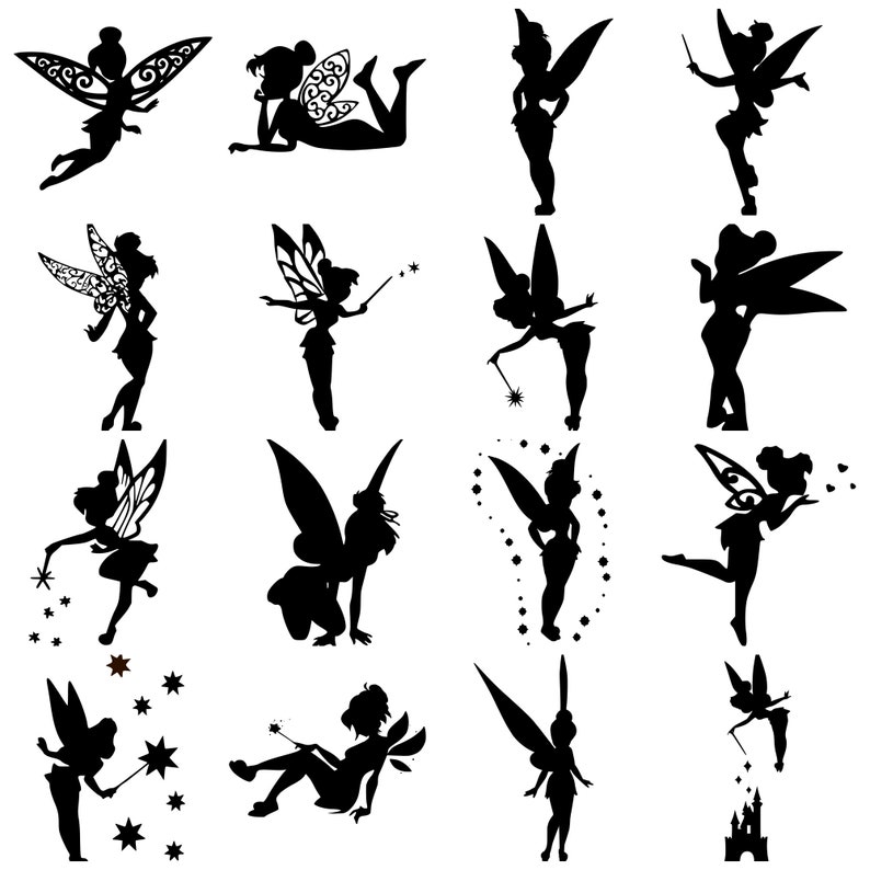 Download Disney Tinkerbell Bundle svg png eps dfx Disney Font | Etsy