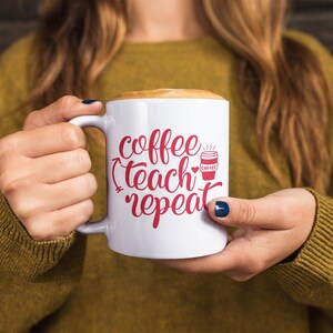 Teacher Facts, Teacher Mug, Gift for Teachers, Best Teacher Ever, Live Love Teach, Teacher Voice, Coffee Teach Repeat image 9