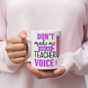 Teacher Facts, Teacher Mug, Gift for Teachers, Best Teacher Ever, Live Love Teach, Teacher Voice, Coffee Teach Repeat image 3