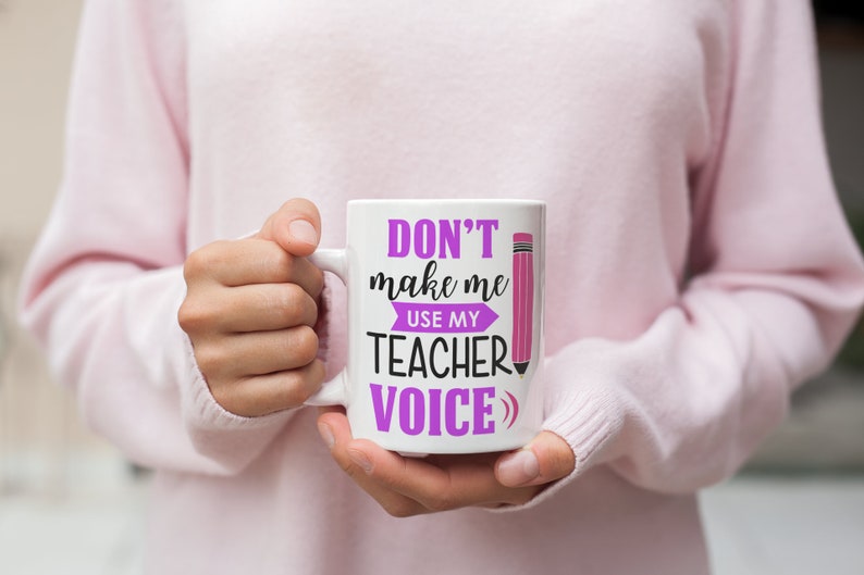 Teacher Facts, Teacher Mug, Gift for Teachers, Best Teacher Ever, Live Love Teach, Teacher Voice, Coffee Teach Repeat image 3