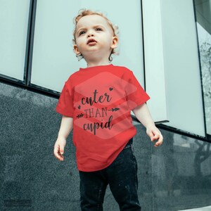 Valentine shirt, Boys valentine shirt, toddler valentine, Cupid's helper, Cuter than Cupid, Customization available image 7